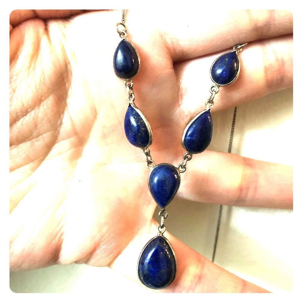 Sterling silver and semi precious stone necklace